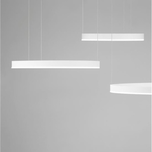 Lustra LED dimabila design circular MOTIF 3 ring alb - Img 3
