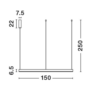 Lustra LED dimabila design circular MOTIF D-150cm - Img 4