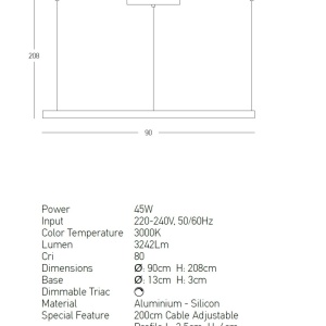 Lustra LED dimabila design modern Cirrcle D-90cm auriu - Img 3