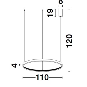 Lustra LED dimabila, design modern PRESTON, 110cm negru NVL-9865110 172741 universul-luminii.ro