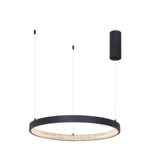 Lustra LED dimabila, design modern PRESTON, 60cm negru NVL-9865160