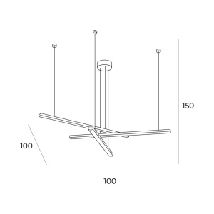 Lustra LED dimabila design modern TRIO 3 auriu periat 117191 universul-luminii.ro