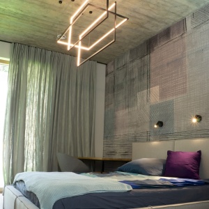 Lustra LED dimabila, XXL suspendata design modern GEOMETRIC negru P0271D MX 87581 universul-luminii.ro
