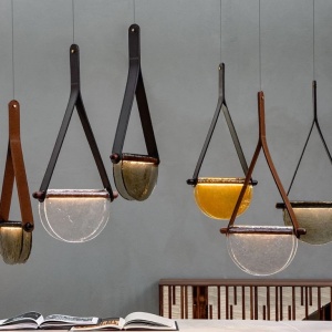 Lustra LED LUX, Lemn masiv, Sticla Topita, Dalì 191911 universul-luminii.ro