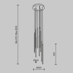 Lustra LED minimalista design liniar Light stick alama - Img 6