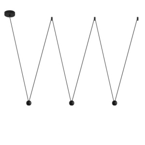 Lustra LED moderna cu 3 pendule reglabile Nocci negru NVL-9303941