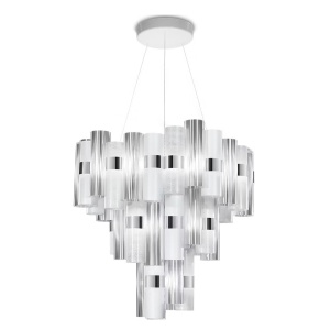 Lustra LED moderna design Art Deco realizata manual LA LOLLO XL White