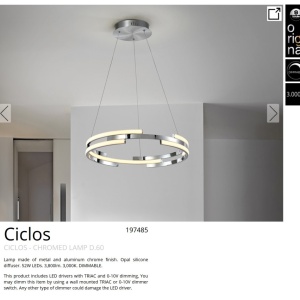 Lustra LED moderna design circular Ciclos crom - Img 6