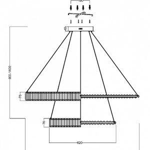 Lustra LED moderna design deosebit Krone - Img 3