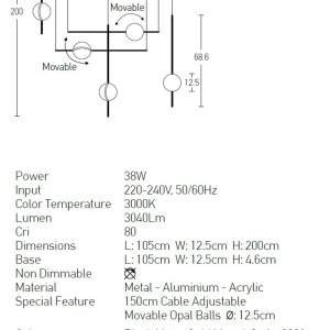Lustra LED moderna design deosebit Roxie - Img 2