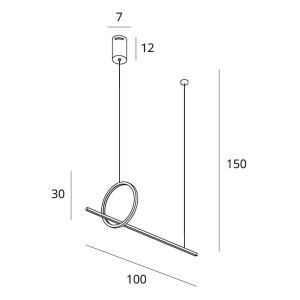 Lustra LED moderna design minimalist Lozanna Brushed Bronze 151171 universul-luminii.ro
