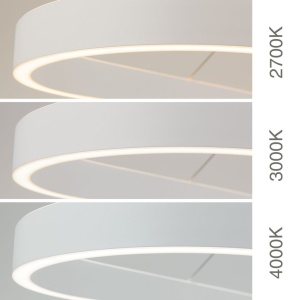 Lustra LED ovala iluminat sus si jos CARRARA alb - Img 7