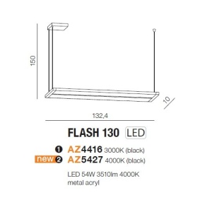 Lustra LED reglabila design modern Flash 130 66951 universul-luminii.ro