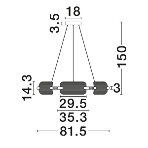 Lustra LED suspendata circulara EMERY D-81,5cm - Img 8