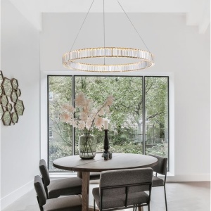 Lustra LED suspendata cristal design elegant AURELIA 47W - Img 2