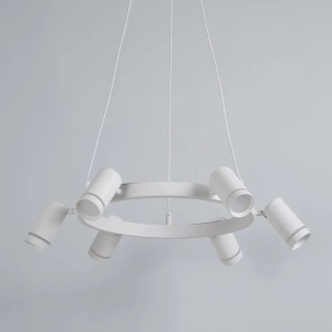 Lustra LED suspendata cu 6 spoturi directionabile, Laser alb - Img 5