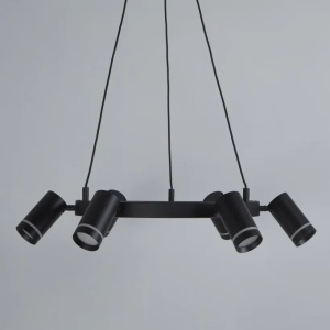 Lustra LED suspendata cu 6 spoturi directionabile, Laser negru - Img 5