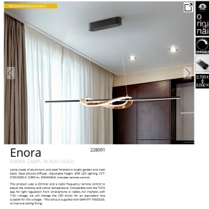 Lustra LED suspendata cu telecomanda Enora 173381 universul-luminii.ro