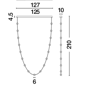 Lustra LED suspendata, deosebita design lux ALCINOE - Img 3