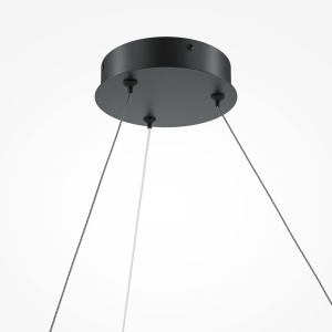 Lustra LED suspendata design circular Curve negru 226551 universul-luminii.ro