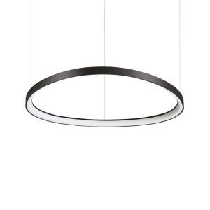 Lustra LED suspendata design circular Gemini sp d081 on-off 2700k negru - Img 1