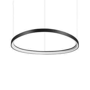 Lustra LED suspendata design circular GEMINI SP D081 ON-OFF NERO 4000K