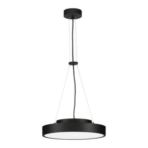 Lustra LED suspendata design circular PERFECT 40cm negru CCT Dimmable - Img 1
