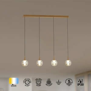 Lustra LED suspendata design decorativ ANDROMEDA auriu - Img 7