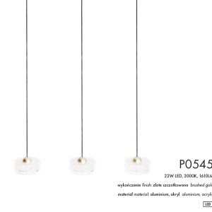 Lustra LED suspendata design decorativ Lipari 3L liniar 239061 universul-luminii.ro