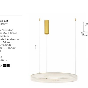 Lustra LED suspendata design decorativ VASTER D-60cm - Img 4