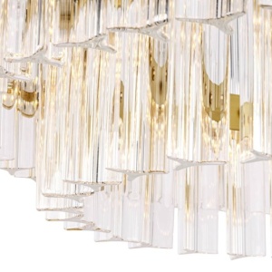 Lustra LED suspendata design deosebit Half 47D auriu 137641 universul-luminii.ro