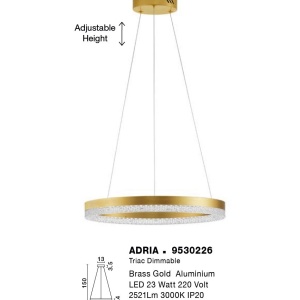 Lustra LED suspendata design elegant ADRIA D-40cm - Img 2