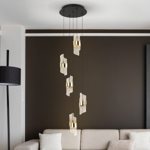 Lustra LED suspendata design elegant Iliada 5L - Img 4