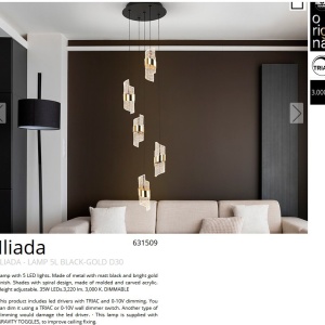 Lustra LED suspendata design elegant Iliada 5L - Img 5
