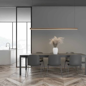 Lustra LED suspendata design liniar BRONZE-BLACK 50W - Img 2