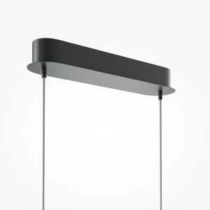 Lustra LED suspendata design minimalist Curve negru - Img 4
