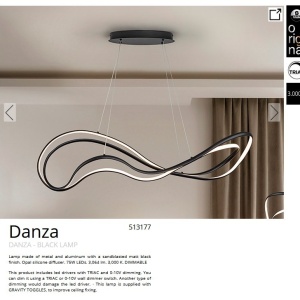Lustra LED suspendata design modern circular Danza 224981 universul-luminii.ro