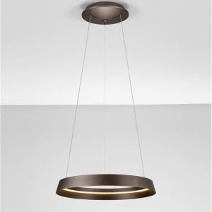 Lustra LED suspendata design modern circular ORMI coffee D-45cm - Img 4