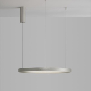 Lustra LED suspendata design modern circular PERRINE D-60cm argintie - Img 8