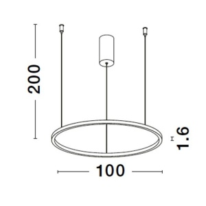 Lustra LED suspendata design modern circular TARQUIN D-100cm alba 205551 universul-luminii.ro