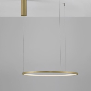 Lustra LED suspendata design modern circular TARQUIN D-60cm aurie - Img 5