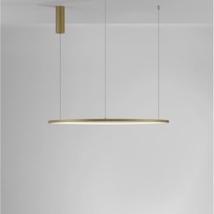 Lustra LED suspendata design modern circular TARQUIN D-80cm aurie - Img 5