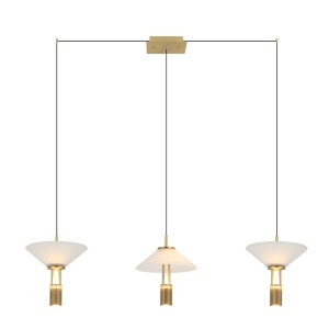 Lustra LED suspendata design modern decorativ Newy 3L aurie