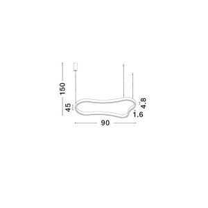 Lustra LED suspendata design modern DUSSA alba 245671 universul-luminii.ro