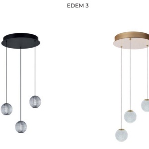 Lustra LED suspendata design modern EDEM 3 BK - Img 2