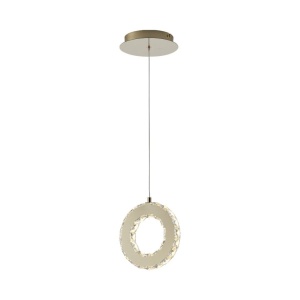 Lustra LED suspendata design modern Girona auriu - Img 8