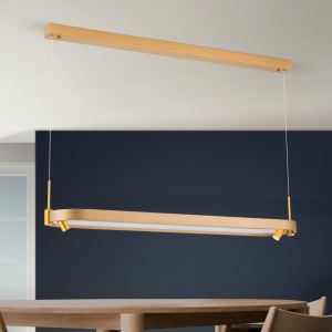 Lustra LED suspendata design modern GRACE aurie 155711 universul-luminii.ro