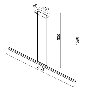 Lustra LED suspendata design modern liniar LINEAL alb MA-8959 - Img 3