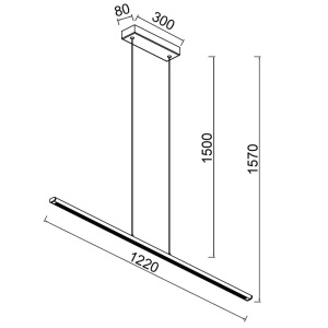 Lustra LED suspendata design modern liniar LINEAL aurie MA-8955 - Img 4