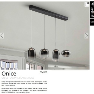 Lustra LED suspendata design modern Onice 4L - Img 7